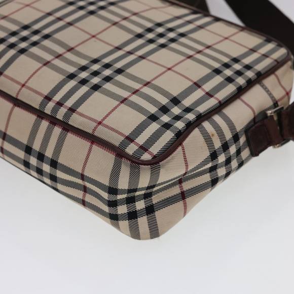 BURBERRY Nova Check Shoulder Bag Nylon Beige Auth ti1079 - Picture 15 of 16